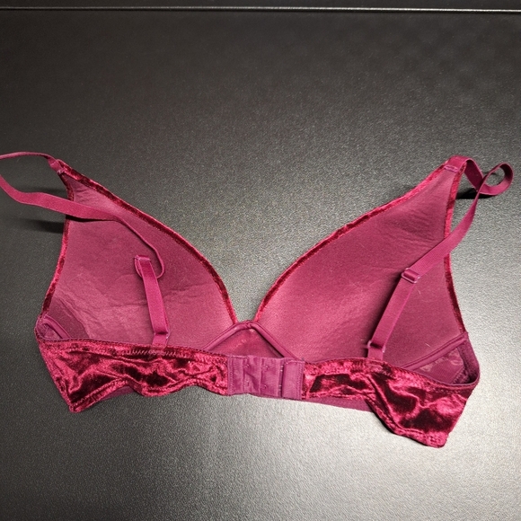 La SEMZA Rich Burgundy Velvet Bra - Picture 3 of 5